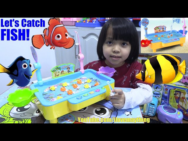 Children's Catch a FISH Toy Playset with Lights and Music. Kids' Fishing  Game Toy Playtime. TOYS! 