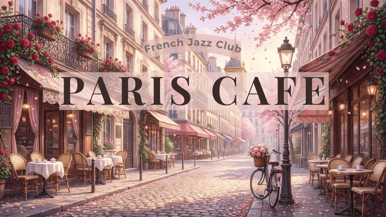 Elegant Springtime Paris Café Atmosphere for Relaxing, Studying & Dreaming
