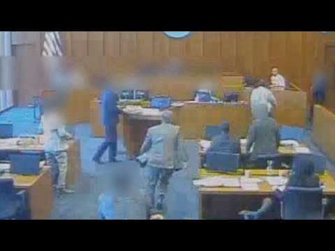 Gary Plauche Shoots - Newly released video shows deadly courtroom shooting in Utah