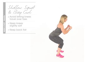 Shallow Squat & Bicep Curl
