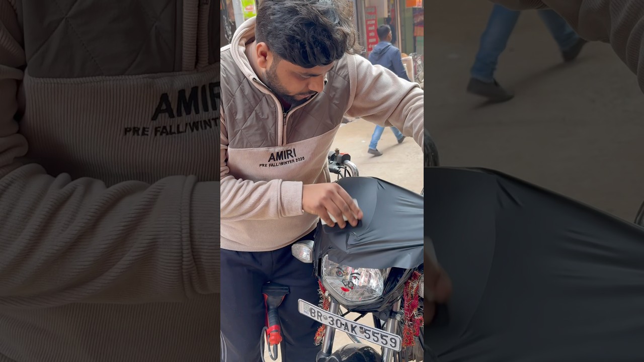 Matt black wrapped visor😱 