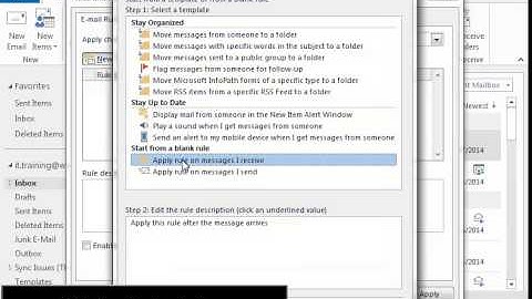 Using Rules in Outlook 2013