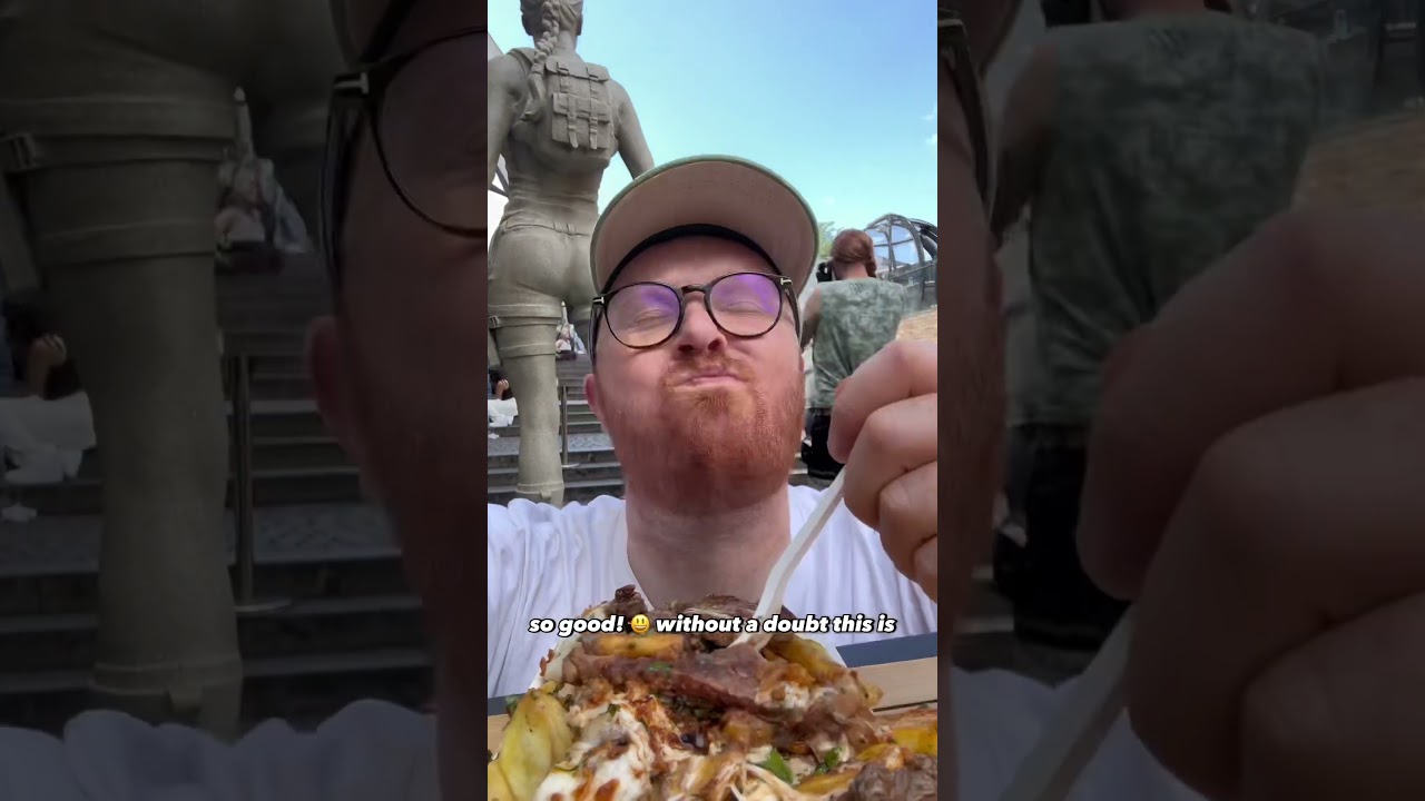 ONLY EATING CHIPS FOR A FULL DAY AT CAMDEN MARKET 🍟 #foodie #foodchallenge #shorts #streetfood