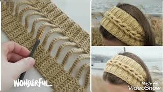 بندانة / سورتيت كروشية سهله للمبتدئين   2022  ترند  /ربطة شعر how to crochet headband