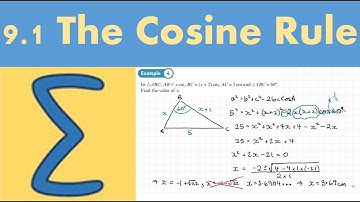 9.1 The cosine rule (PURE 1- Chapter 9: Trigonometric ratios)