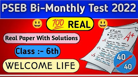 6th class welcome life bi monthly paper2022Agusut#6thclass#swagatzindgi#welcomelife#bimonthly#kteach