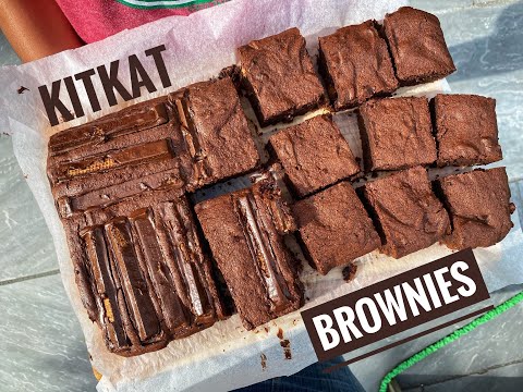 DELICIOUS KITKAT BROWNIES  Chocolate Brownies  Fudgy Gooey Chocolate brownies  Food with Chetna