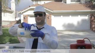 How to Triple rinse pesticide containers