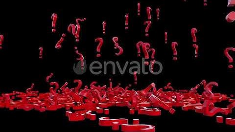 4K Question Mark Rain Background | Motion Graphics - Envato elements
