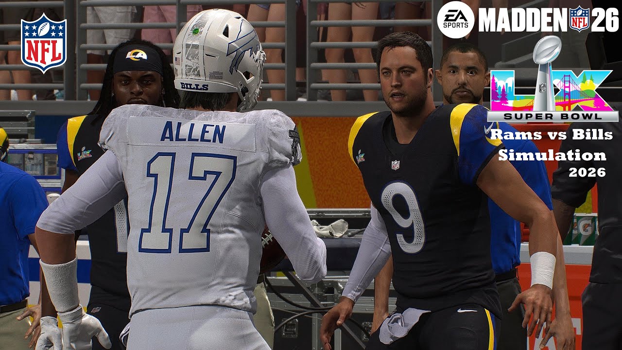 Madden 26 Super Bowl 60 Los Angeles Rams vs Buffalo Bills Simulation 2026 PS5 PRO 4k60fps Game Play