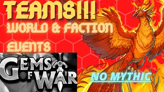 World Event & Faction Assault TEAMS | Gems of War guide | Depths of Sin Summoning Sol No Mythic team