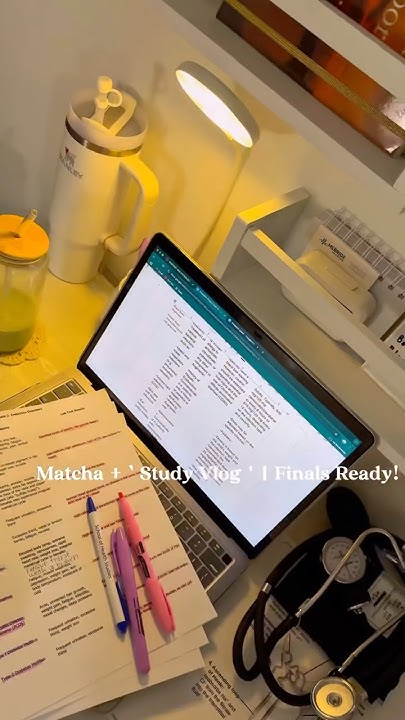 Matcha + Study Vibes | Finals Ready! #study #studymotivation - YouTube
