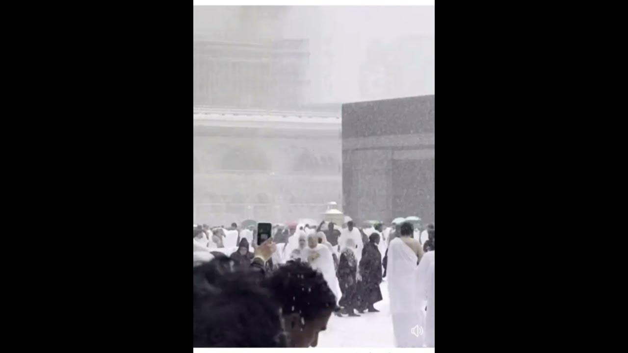 Snow fall in mecca YouTube