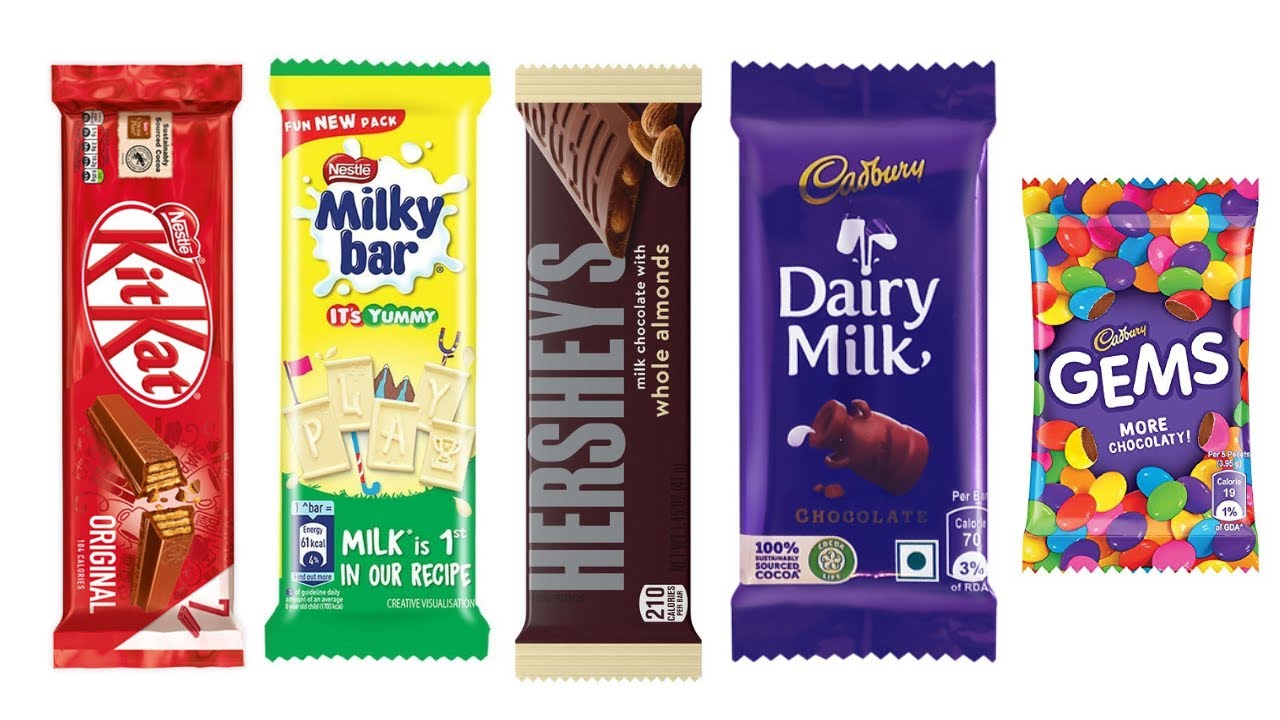 Chocolate Challenge Hershey's Milk Almond Vs Kitkat Vs Milky Bar Vs