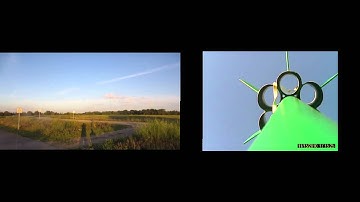 Model rocket crash onboard video Super Neon XL failed shock cord