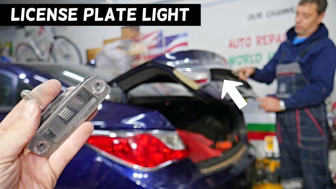 HYUNDAI SONATA LICENSE PLATE LIGHT BULB REPLACEMENT, TAG LIGHT BULB REPLACEMENT YouTube
