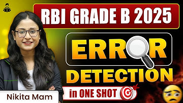 Error Detection in One Shot |RBI Grade B 2025 Notification |IFSCA Grade A 2025 Notification |English