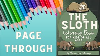 The Sloth Coloring Book Flip Through