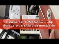 Reseña del YOMEKASO - Clip duradero para libro de música de piano, soporte de página para soporte de
