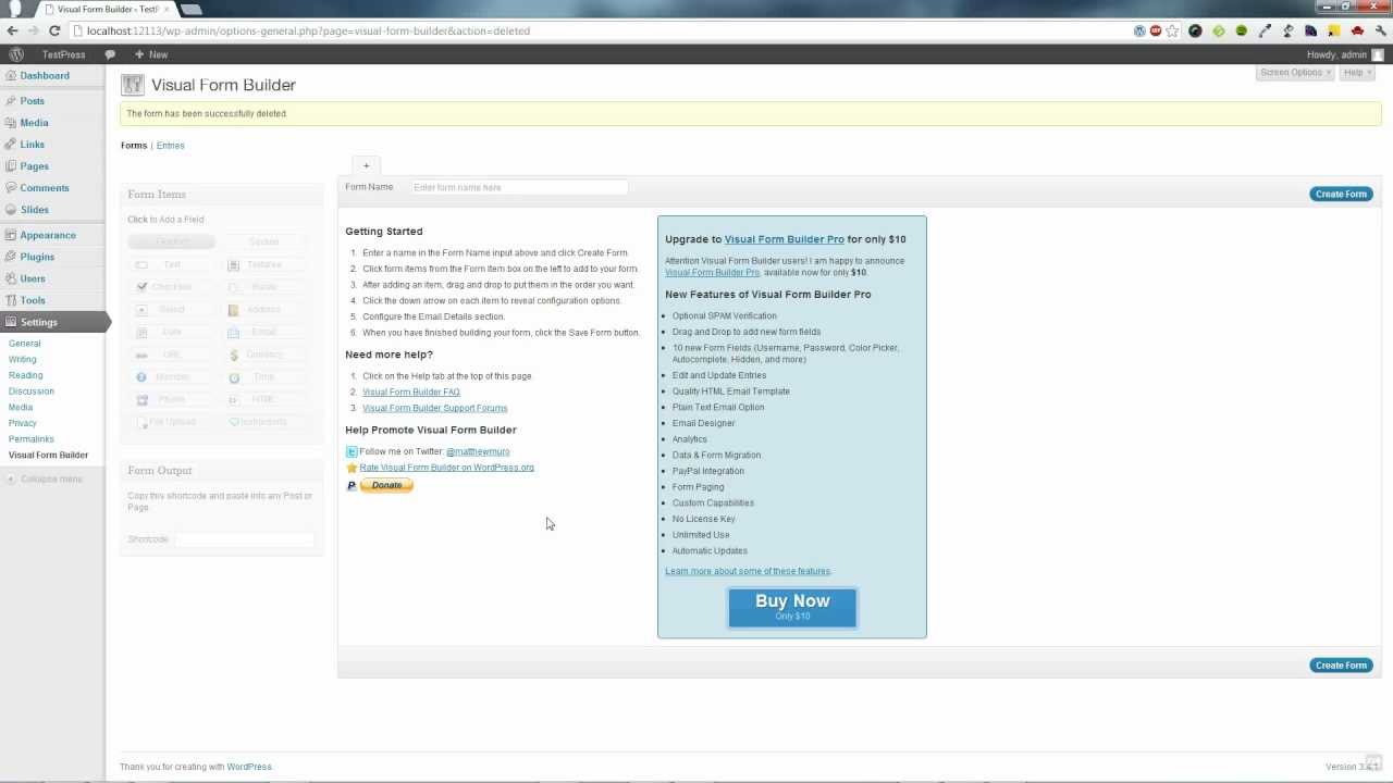 part 2 using wordpress visual form builder youtube visual form builder pro