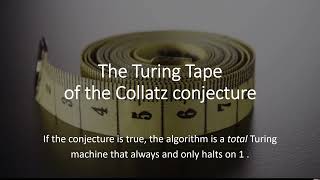 The Turing tape of the Collatz conjecture