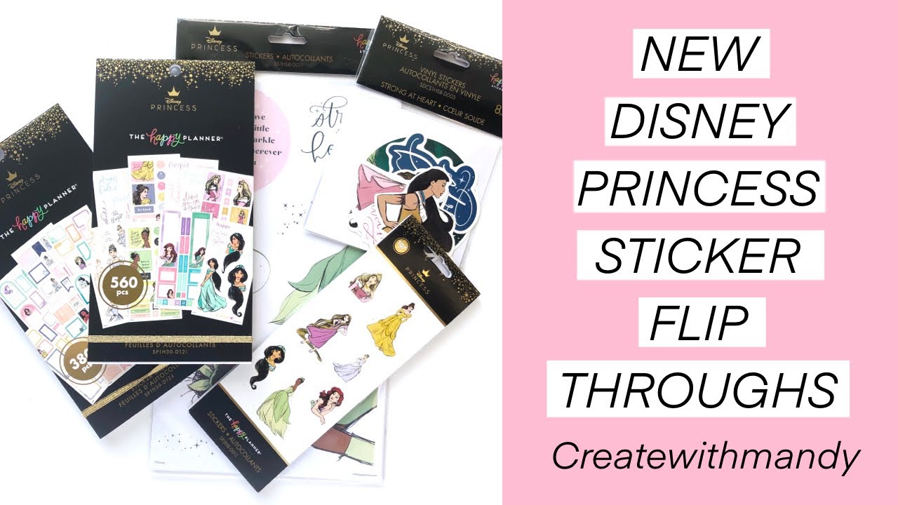 NEW Disney Princess Collection Sticker Flip Throughs // The Happy Planner