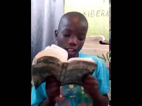 Young Shelton Bible Reading  - Kibera Slum Fellowship