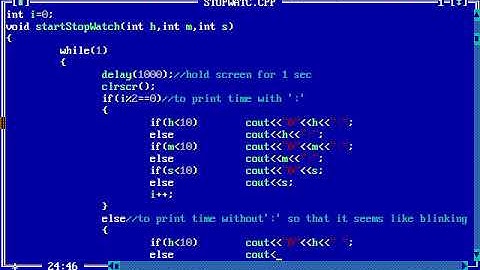 Simple stop watch without using graphics | C++