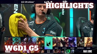 RGE vs MAD - Highlights | Week 6 Day 1 S12 LEC Spring 2022 | Rogue vs Mad Lions W6D1
