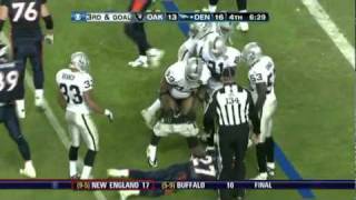 Oakland raiders player loses his pants ...