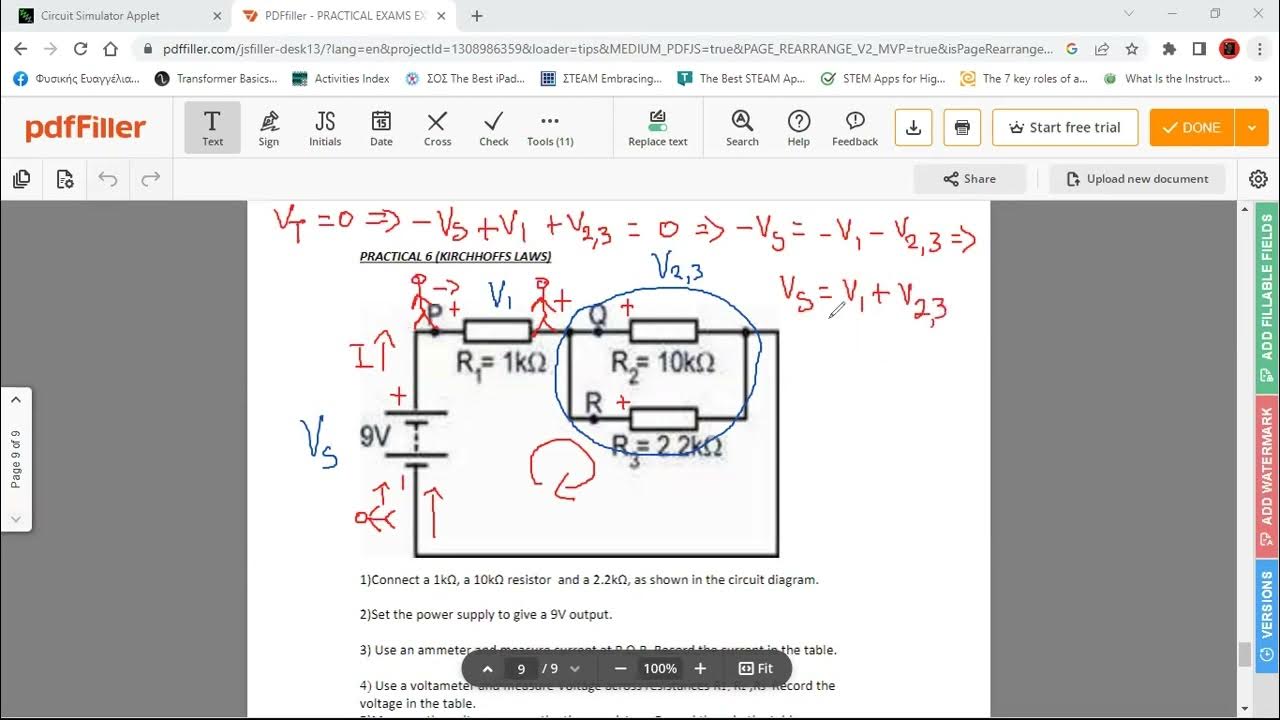 KIRCHHOFF'S LAWS / PRACTICAL EXERCISES WITH FALSTAD APPLICATION YouTube
