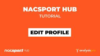 How to Edit Your Profile and Password in Nacsport Hub