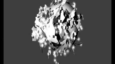 Blender 2.5 Render of Two Spheres Exploding (File resulting from tutorial)