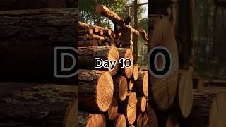 Clearing the Jungle &amp; Building a Survival House#JungleBuild #SurvivalHouse #ForestLife #CabinBuild