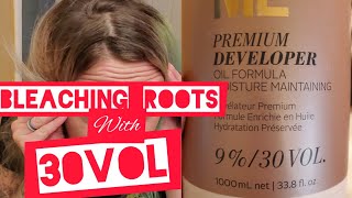 Bleaching Dark Roots With 30 Volume Developer