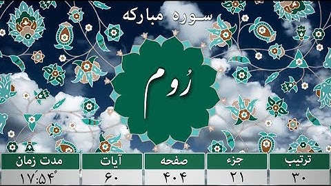 سورة الروم --سوره مبارکه روم