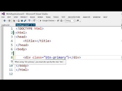 Web Essentials - Bootstrap HTML validator