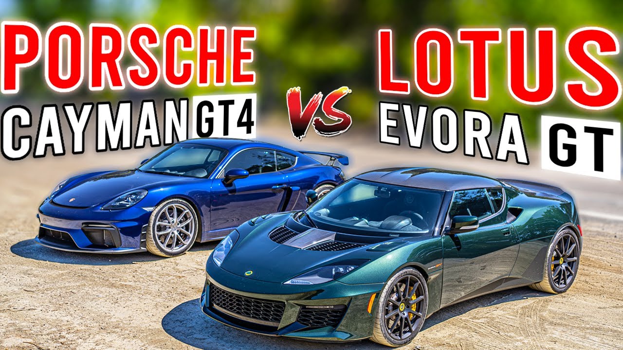 Lotus Evora GT vs Porsche 718 Cayman GT4 | $100K Mid Engine Shootout