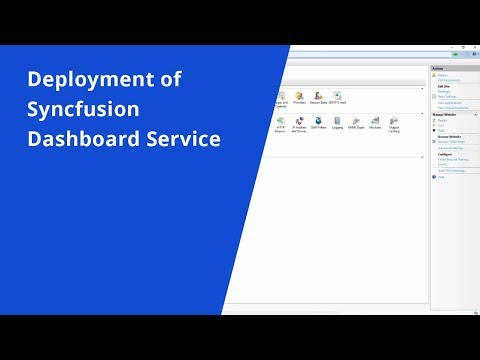 Deployment of Syncfusion Dashboard Service