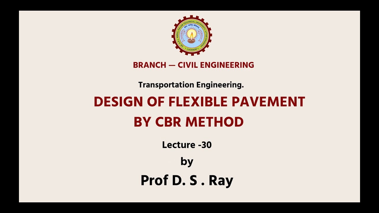 Transportation Engineering | Design of Flexible Pavement By CBR Method ...
