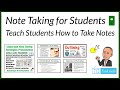 Teaching Note Taking: Education Conference &amp; Live Chat