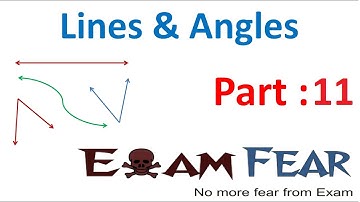 Maths Lines and Angles part 11 (Parallel and Intersecting Lines) CBSE Class 7  Mathematics VII