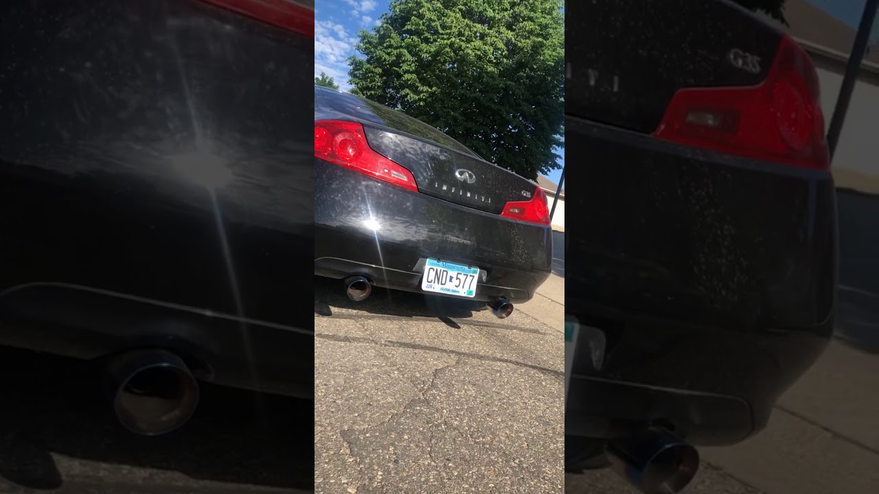 G35 muffler and resonator delete REVS YouTube