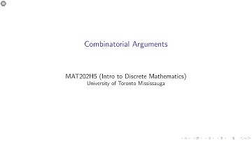 MAT202: Combinatorial Arguments