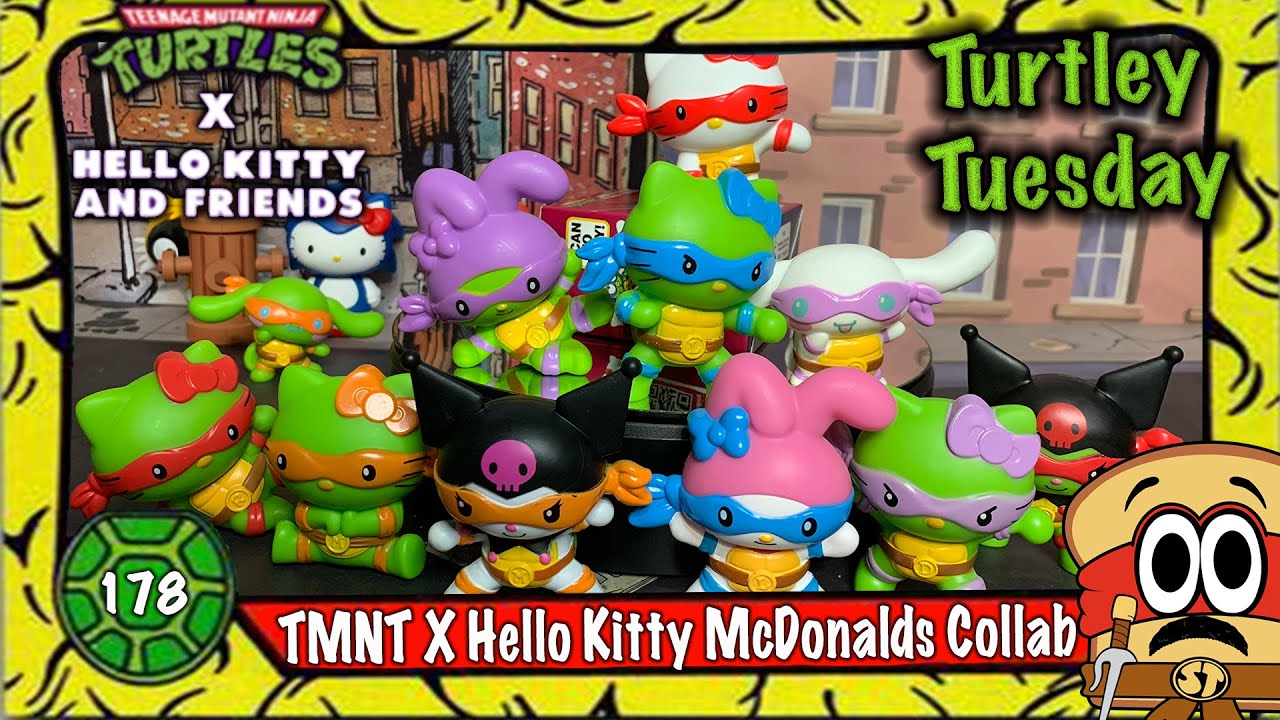 TMNT X Hello Kitty Happy Meal Figures! - YouTube