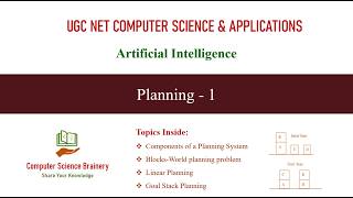 Planning - 1 | Planning in AI | Artificial Intelligence | Unit 10-5 | UGC NET Computer Science