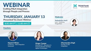 Exclusive webinar on "Crafting m&a integration through people & process"
