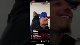 BlueFace mad Chrisean Rock IG LIVE