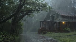 Fall Into Deep Sleep while Listening to Heavy Rain & Chill Thunder Sounds at Night in a Mystic House