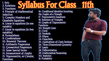 Class 11 Math | Class 11 Math Syllabus | Syllabus for class 11th math | 11th Class Math | Irshad Sir